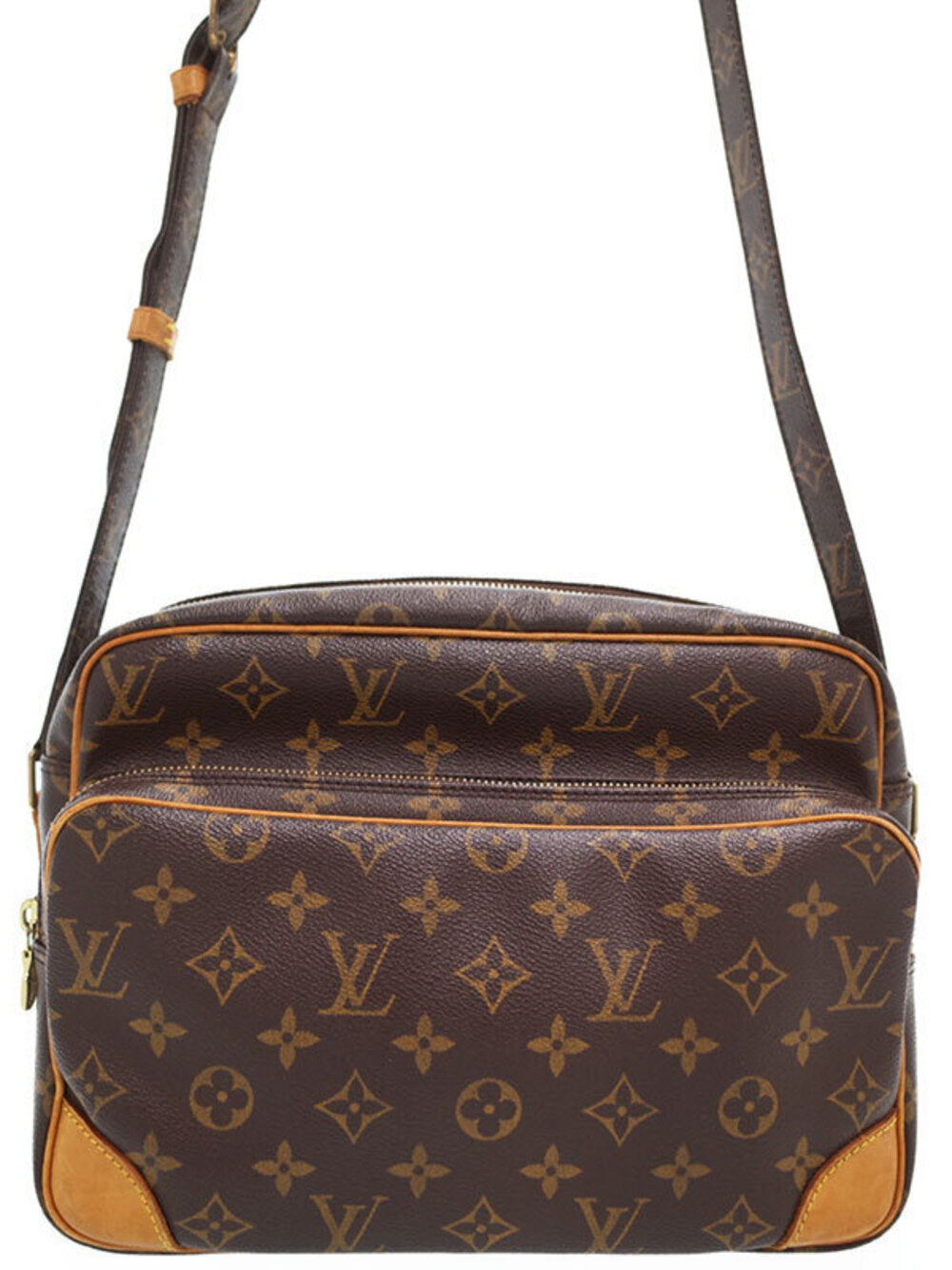 Louis Vuitton Monogram Nile Crossbody Bag Canvas Leather Brown